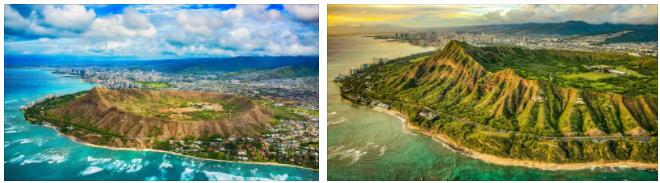 Panoramic view of Honolulu on the Hawaiian island of Oahu